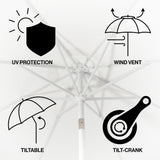 Ackerman 9 ft. Classic Mid-Century Market Patio Umbrella