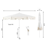 Ackerman 9 ft. Classic Mid-Century Market Patio Umbrella