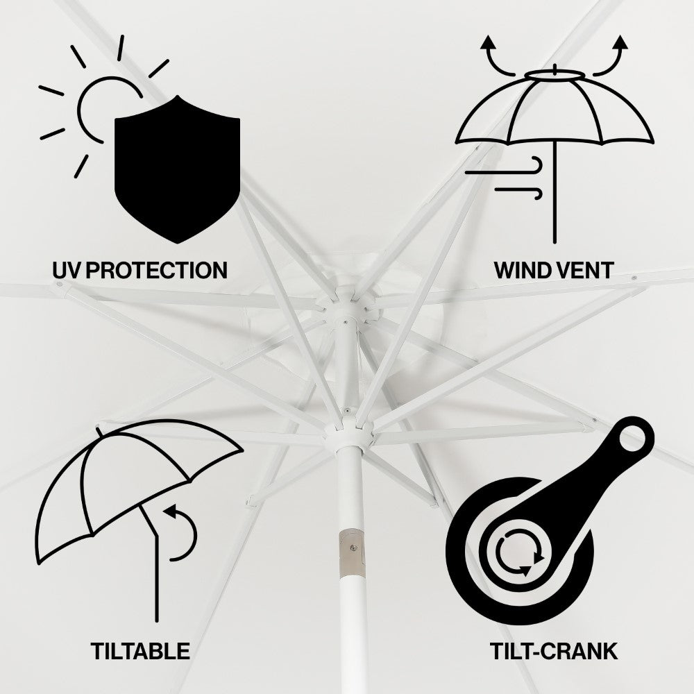 Ackerman 9 ft. Classic Mid-Century Market Patio Umbrella