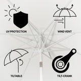 Ackerman 9 ft. Classic Mid-Century Market Patio Umbrella