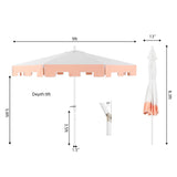 Ackerman 9 ft. Classic Mid-Century Market Patio Umbrella