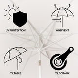 Ackerman 9 ft. Classic Mid-Century Market Patio Umbrella