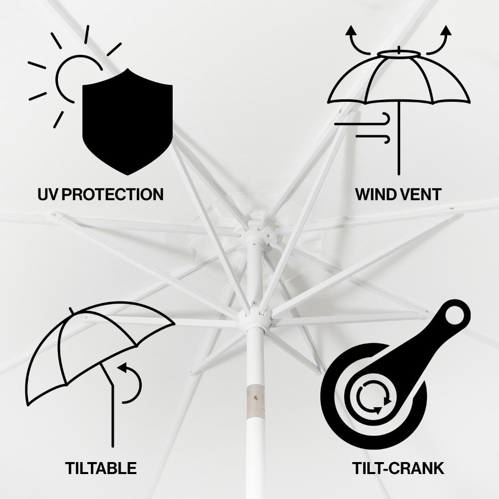 Ackerman 9 ft. Classic Mid-Century Market Patio Umbrella