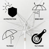 Ackerman 9 ft. Classic Mid-Century Market Patio Umbrella
