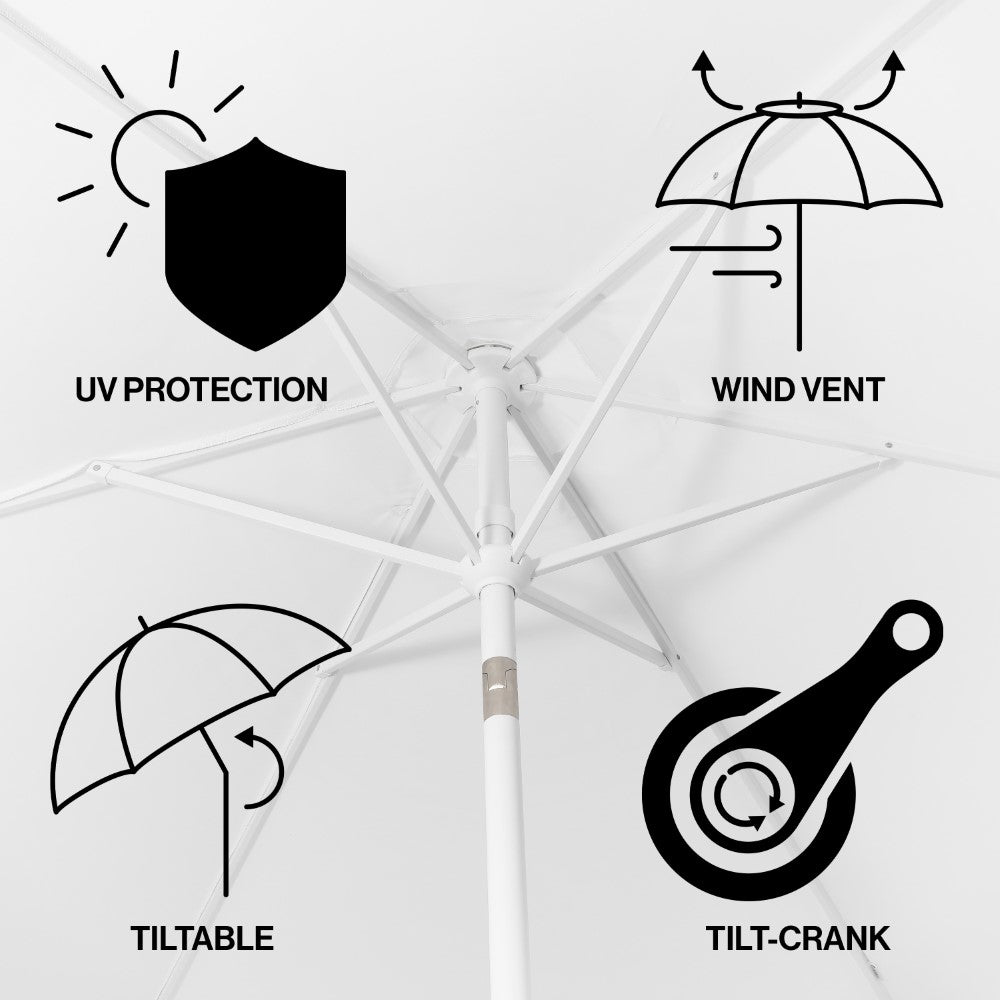 Gavin 9 ft. Classic Cottage Tassel Market Patio Umbrella