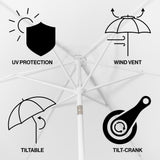 Gavin 9 ft. Classic Cottage Tassel Market Patio Umbrella