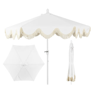 Gavin 9 ft. Classic Cottage Tassel Market Patio Umbrella