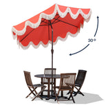 Gavin 9 ft. Classic Cottage Tassel Market Patio Umbrella