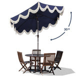 Gavin 9 ft. Classic Cottage Tassel Market Patio Umbrella
