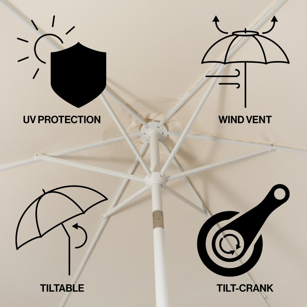 Gavin 9 ft. Classic Cottage Tassel Market Patio Umbrella
