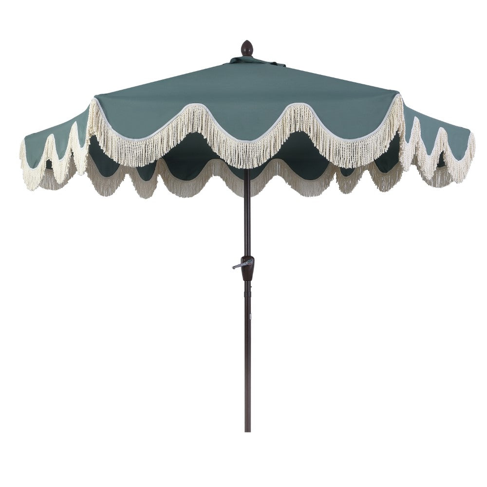 Gavin 9 ft. Classic Cottage Tassel Market Patio Umbrella