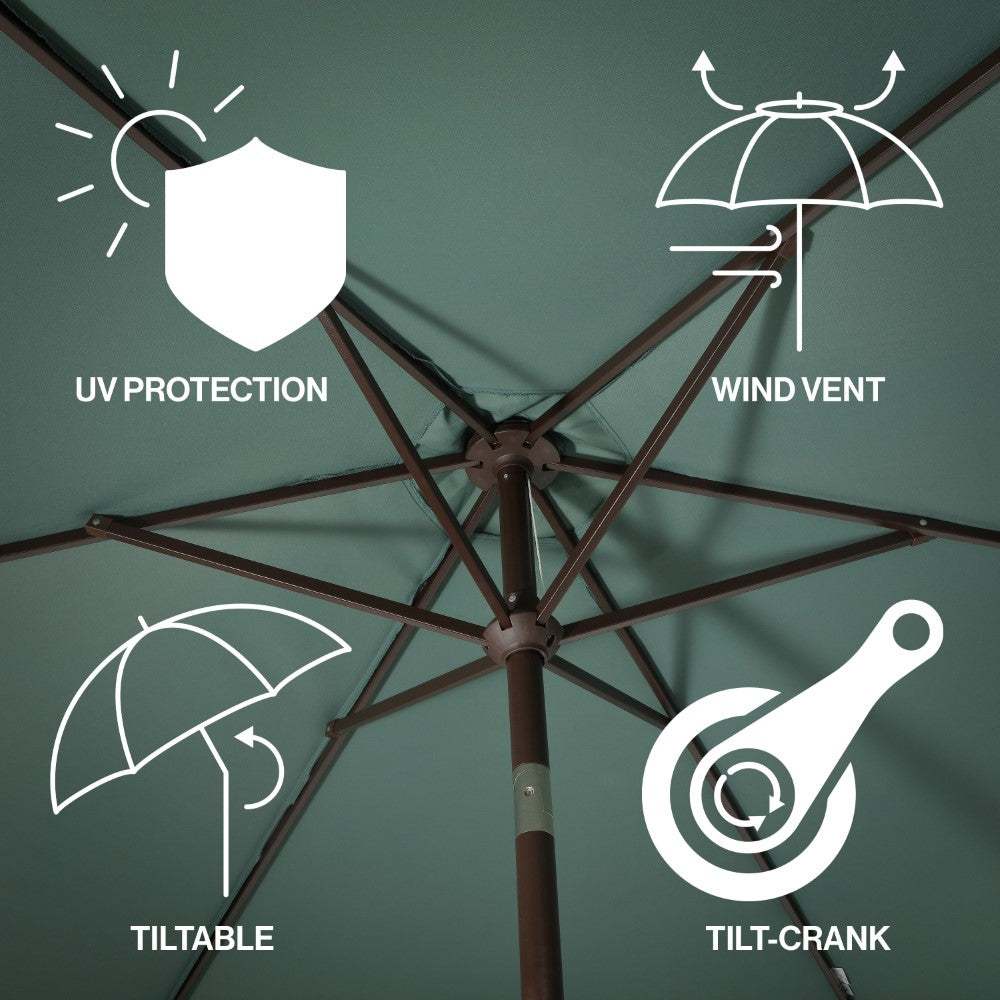 Gavin 9 ft. Classic Cottage Tassel Market Patio Umbrella