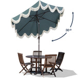 Gavin 9 ft. Classic Cottage Tassel Market Patio Umbrella