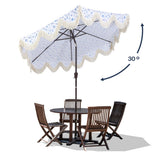 Gavin 9 ft. Classic Cottage Tassel Market Patio Umbrella
