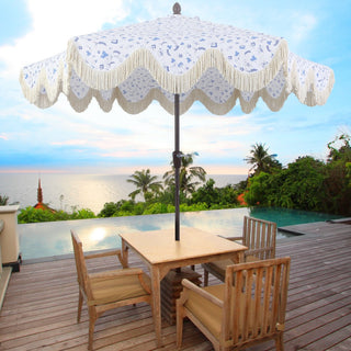 Gavin 9 ft. Classic Cottage Tassel Market Patio Umbrella