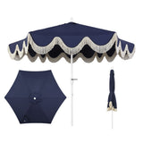 Gavin 9 ft. Classic Cottage Tassel Market Patio Umbrella