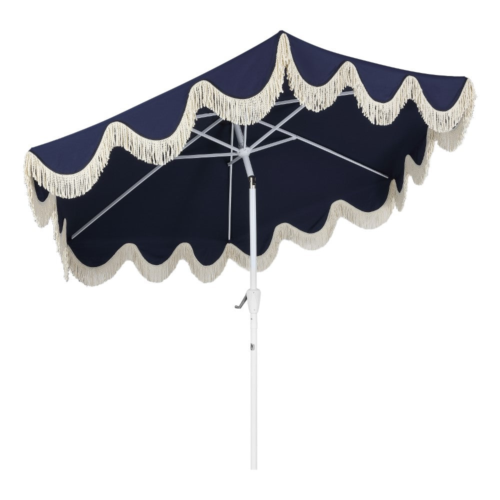 Gavin 9 ft. Classic Cottage Tassel Market Patio Umbrella