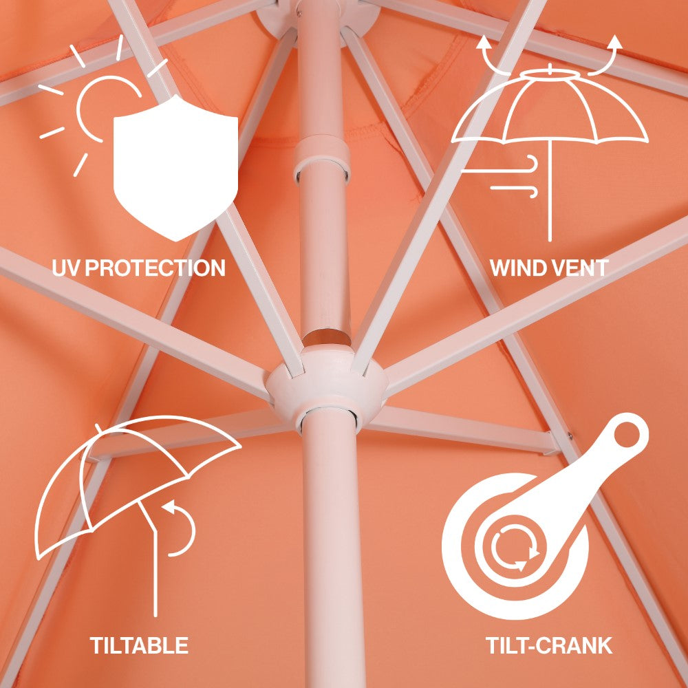 Gavin 9 ft. Classic Cottage Tassel Market Patio Umbrella