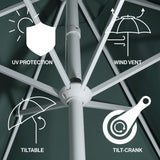 Gavin 9 ft. Classic Cottage Tassel Market Patio Umbrella