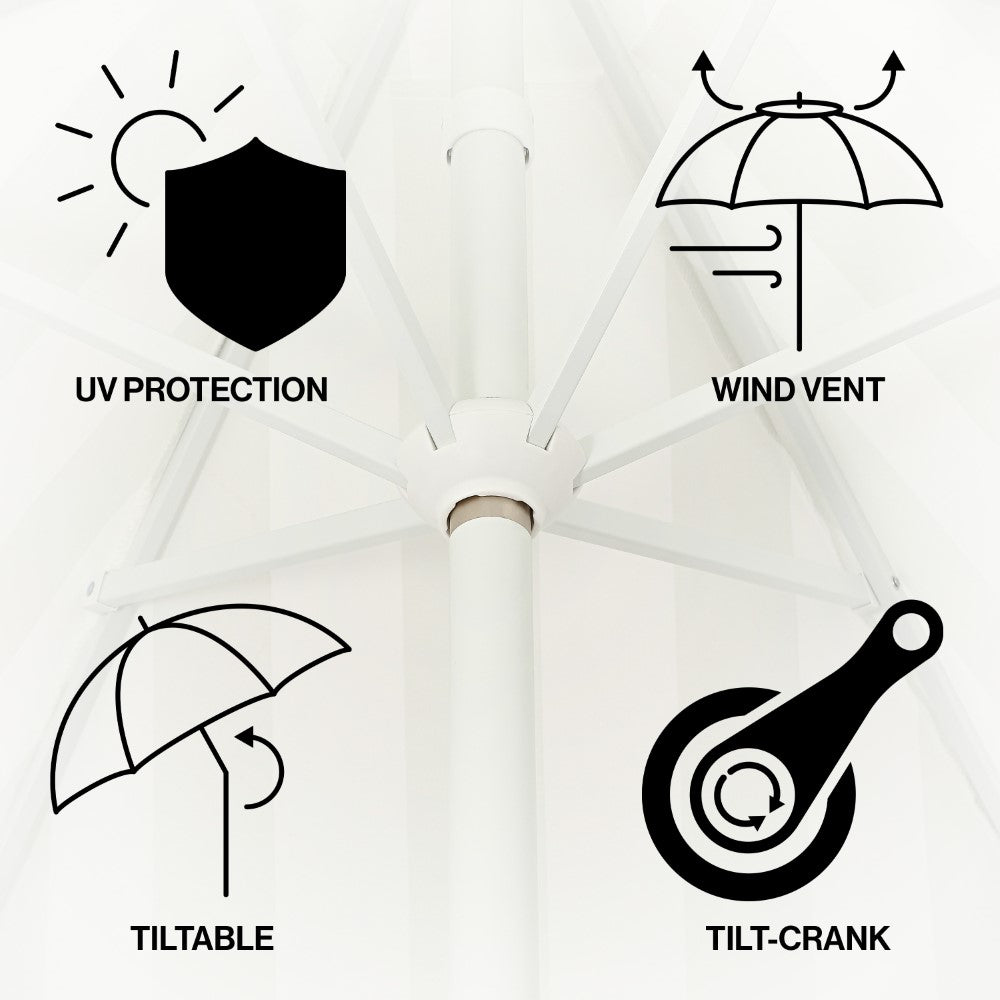 Gavin 9 ft. Classic Cottage Tassel Market Patio Umbrella