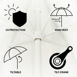 Gavin 9 ft. Classic Cottage Tassel Market Patio Umbrella