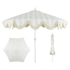 Light Gray and White Stripe/Cream, White Pole