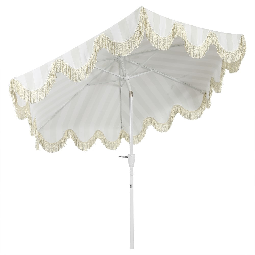 Gavin 9 ft. Classic Cottage Tassel Market Patio Umbrella