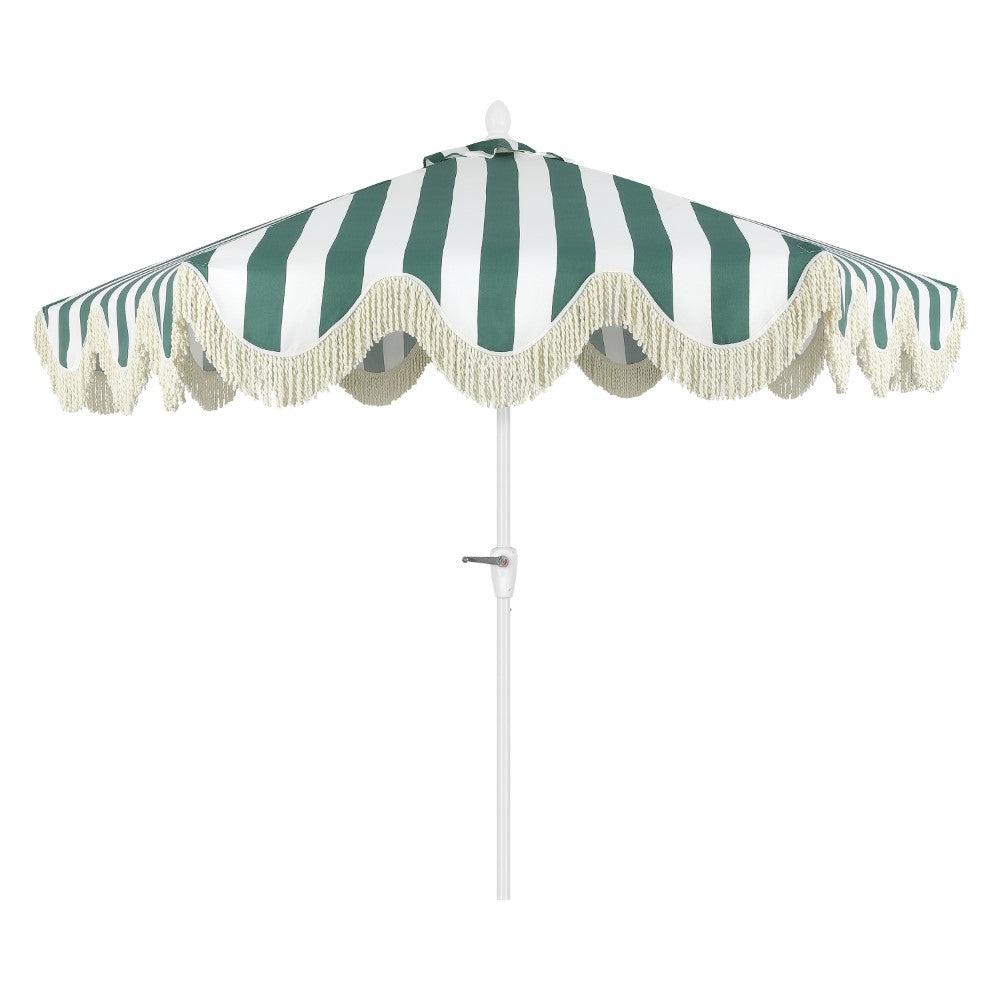 Gavin 9 ft. Classic Cottage Tassel Market Patio Umbrella