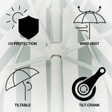 Gavin 9 ft. Classic Cottage Tassel Market Patio Umbrella