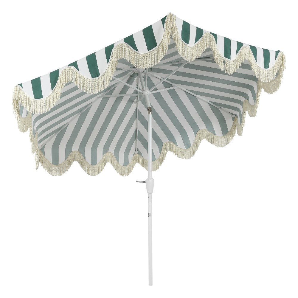 Gavin 9 ft. Classic Cottage Tassel Market Patio Umbrella