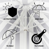 Gavin 9 ft. Classic Cottage Tassel Market Patio Umbrella