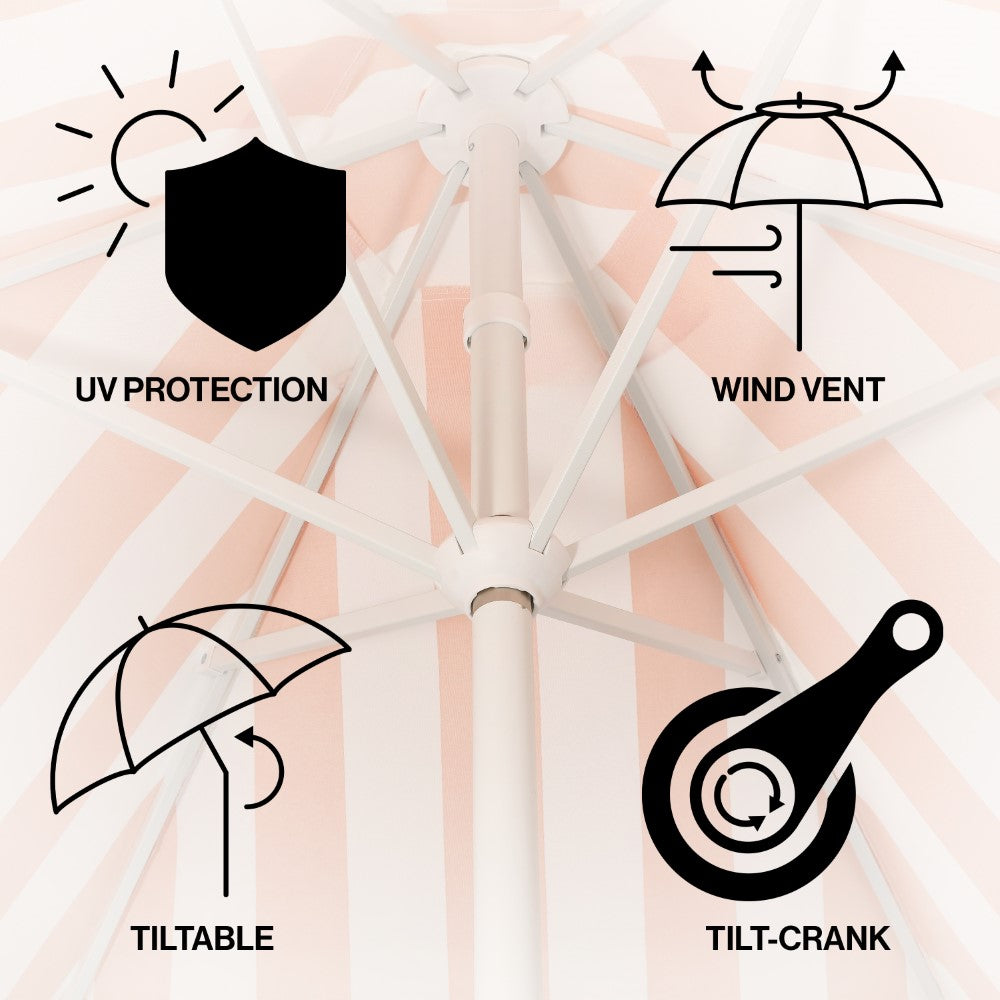 Gavin 9 ft. Classic Cottage Tassel Market Patio Umbrella