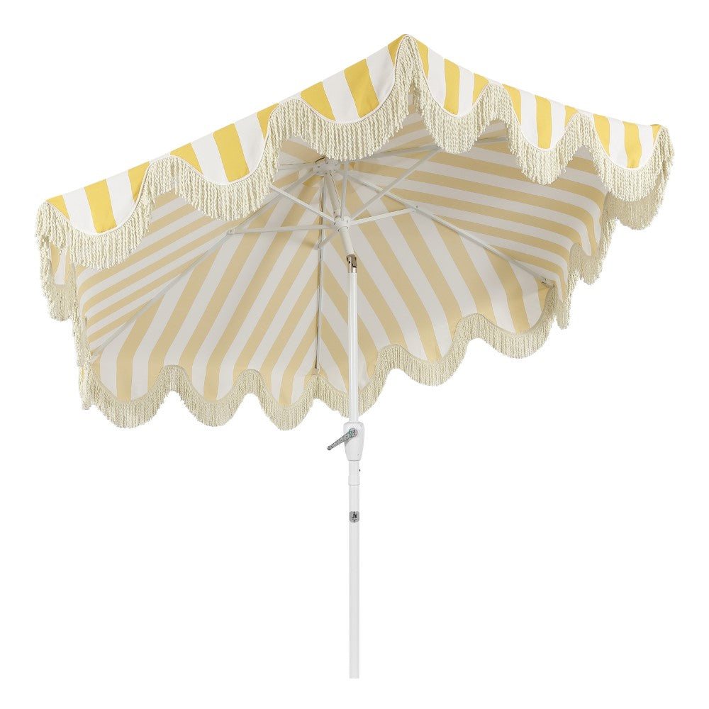 Gavin 9 ft. Classic Cottage Tassel Market Patio Umbrella