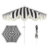 Black and White Stripe/Cream, White Pole