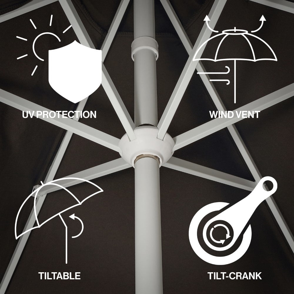 Gavin 9 ft. Classic Cottage Tassel Market Patio Umbrella