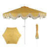 Mustard Yellow/Cream, White Pole