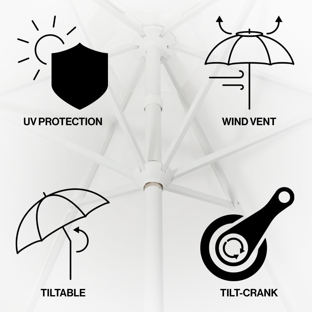 Gavin 9 ft. Classic Cottage Tassel Market Patio Umbrella
