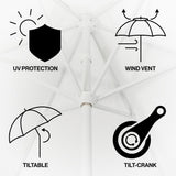 Gavin 9 ft. Classic Cottage Tassel Market Patio Umbrella