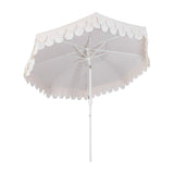 Hooli 9 ft. Classic MidCentury Scalloped Fringe Market Patio Umbrella
