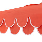 Hooli 9 ft. Classic MidCentury Scalloped Fringe Market Patio Umbrella