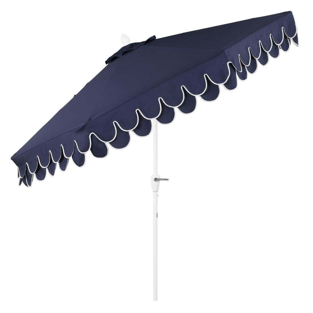 Hooli 9 ft. Classic MidCentury Scalloped Fringe Market Patio Umbrella