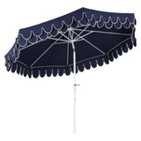Hooli 9 ft. Classic MidCentury Scalloped Fringe Market Patio Umbrella