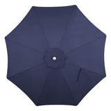 Hooli 9 ft. Classic MidCentury Scalloped Fringe Market Patio Umbrella