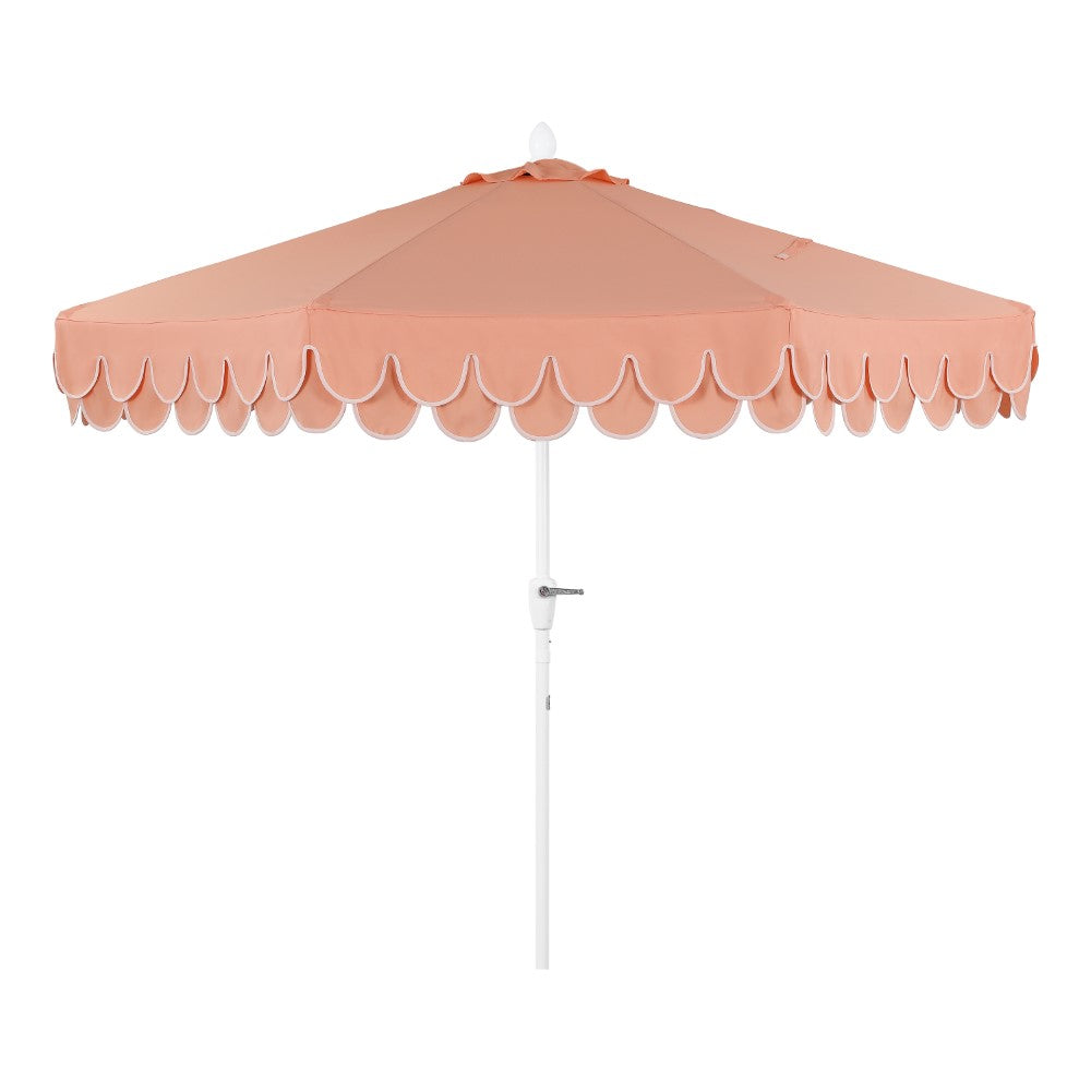 Hooli 9 ft. Classic MidCentury Scalloped Fringe Market Patio Umbrella