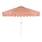 Hooli 9 ft. Classic MidCentury Scalloped Fringe Market Patio Umbrella