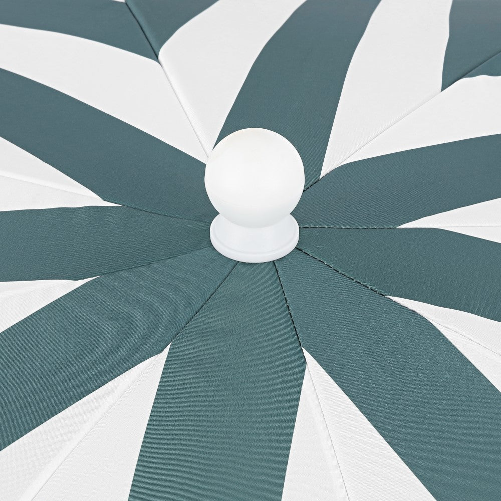 Juniper 6.5 ft. Classic Cottage Fringe Tassel Market Beach Umbrella