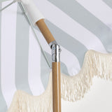 Juniper 6.5 ft. Classic Cottage Fringe Tassel Market Beach Umbrella