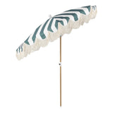 Juniper 6.5 ft. Classic Cottage Fringe Tassel Market Beach Umbrella