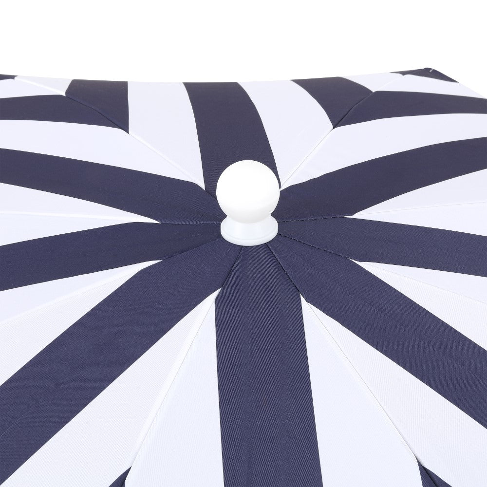 Juniper 6.5 ft. Classic Cottage Fringe Tassel Market Beach Umbrella