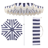 Juniper 6.5 ft. Classic Cottage Fringe Tassel Market Beach Umbrella